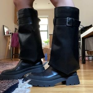 ZARA GARTER BIKER BOOTS
